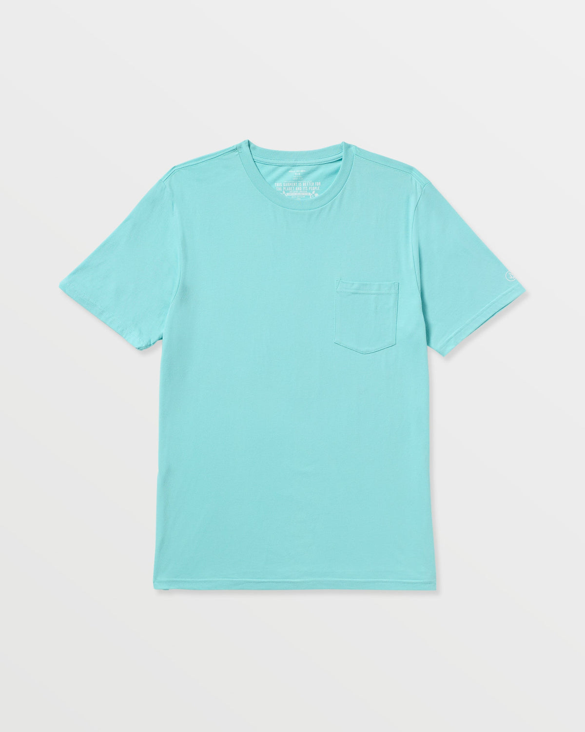 Men's Solid Short Sleeve Shirt Pocket Tee