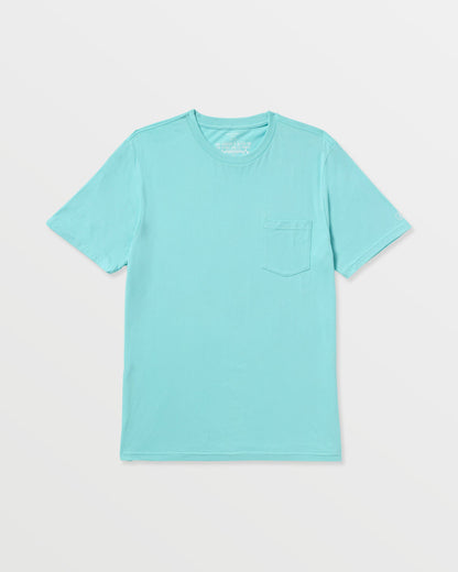 Men's Solid Short Sleeve Shirt Pocket Tee