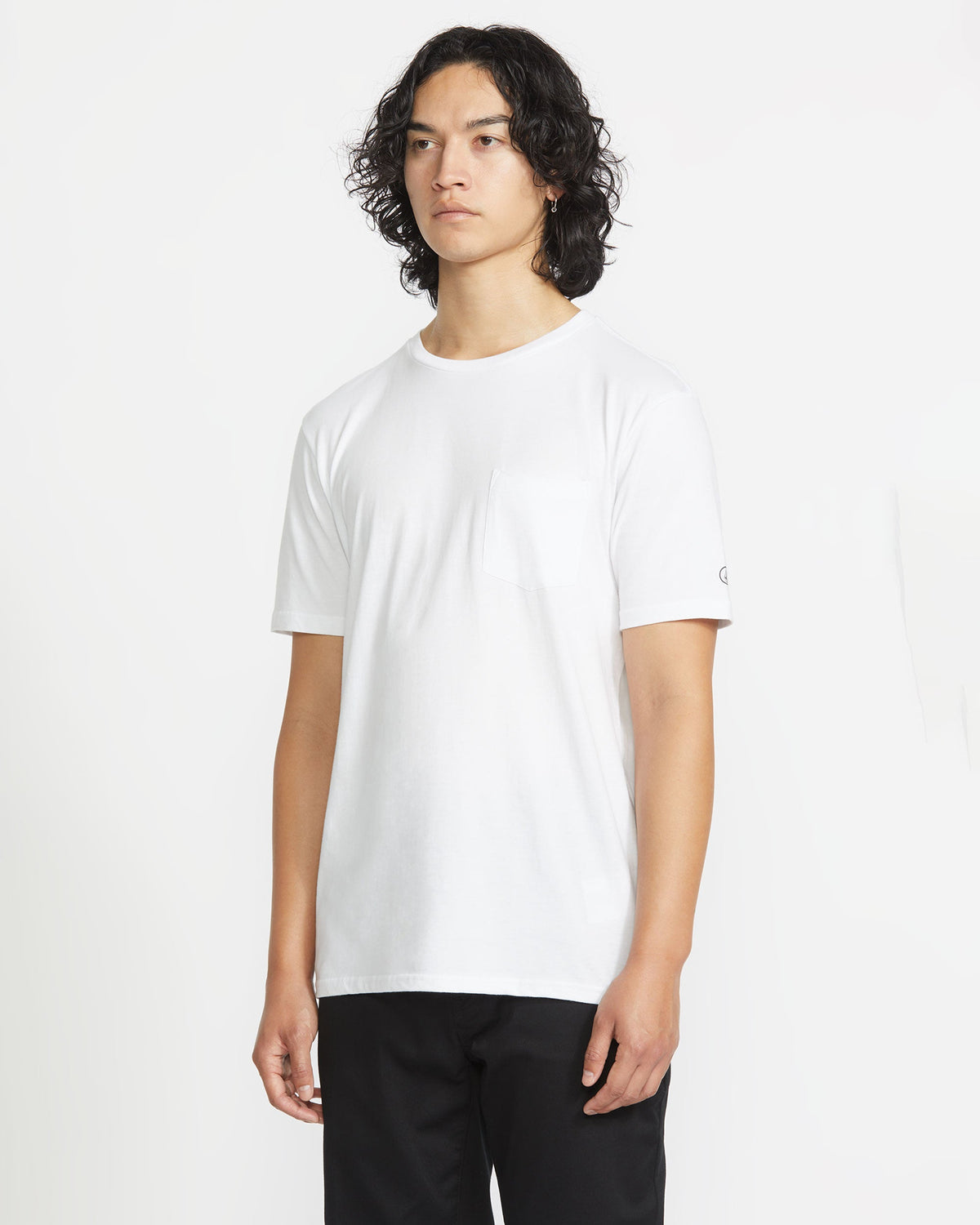 Men's Solid Short Sleeve Shirt Pocket Tee