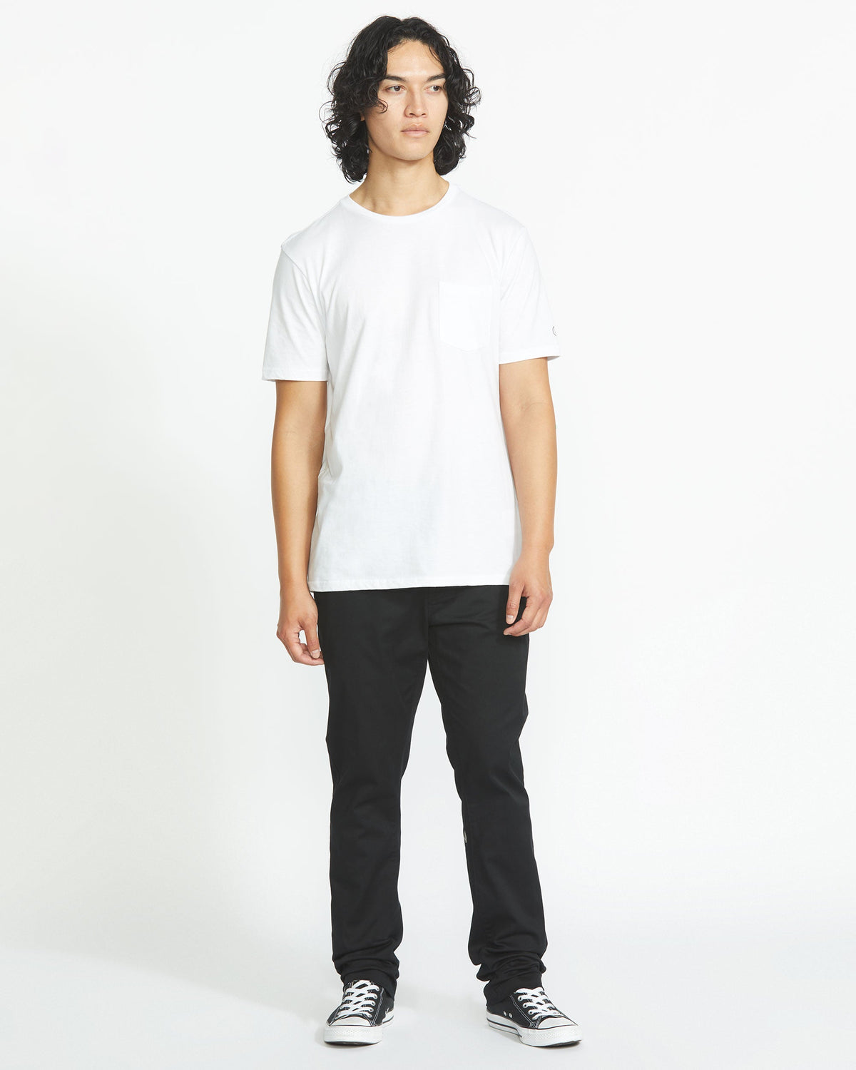 Men's Solid Short Sleeve Shirt Pocket Tee