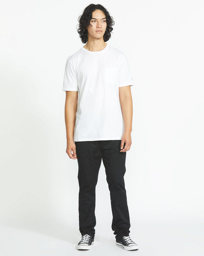 Men's Solid Short Sleeve Shirt Pocket Tee