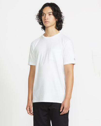 Men's Solid Short Sleeve Shirt Pocket Tee