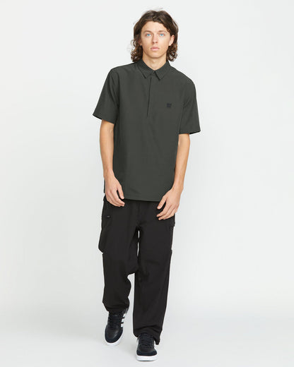 Volcom Japan Men's Sense Popover Short Sleeve Shirt