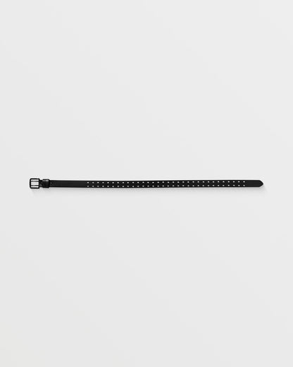 Men's Two Spike Leather Belt