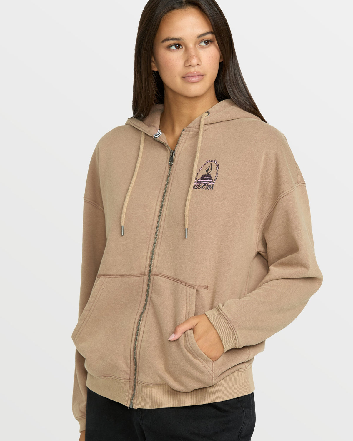 Women's Stone Art Up Zip Sweatshirt
