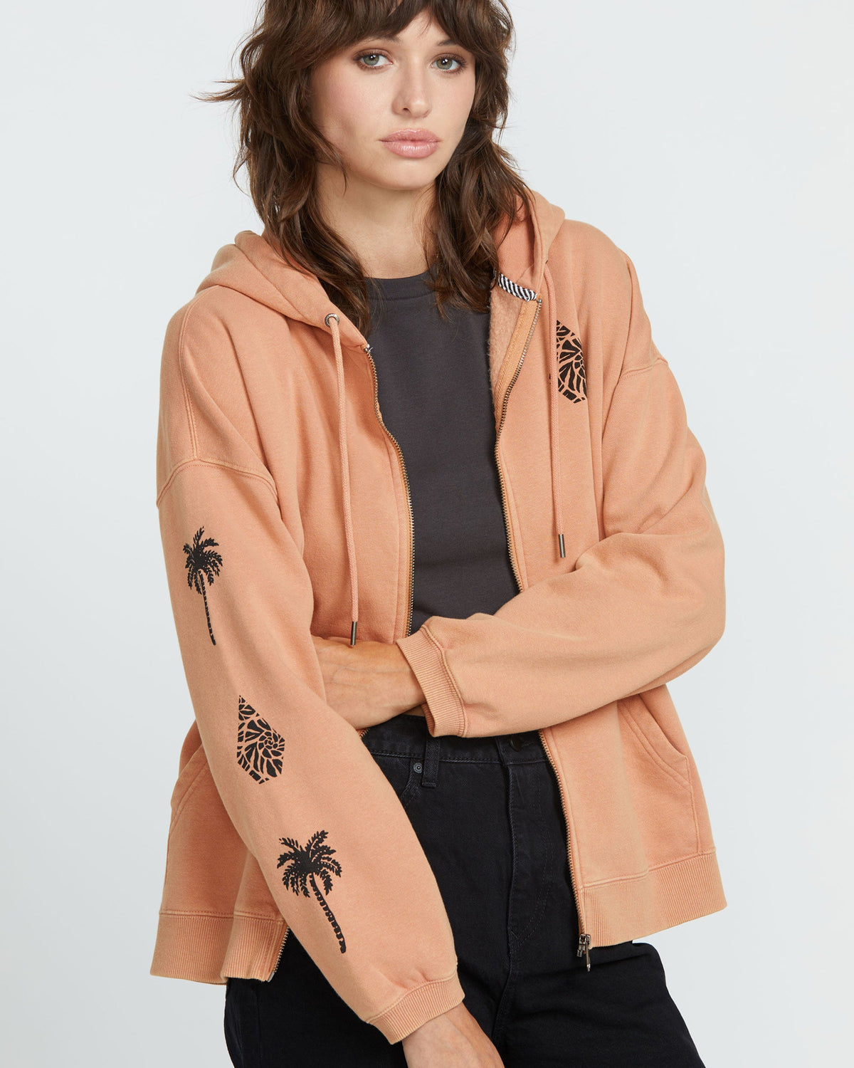 Women's Stone Art Up Zip