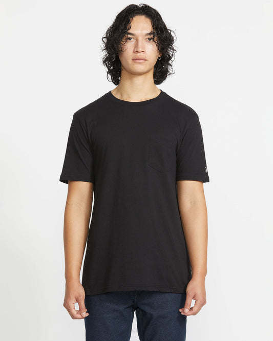 Men's Solid Short Sleeve Shirt Pocket Tee
