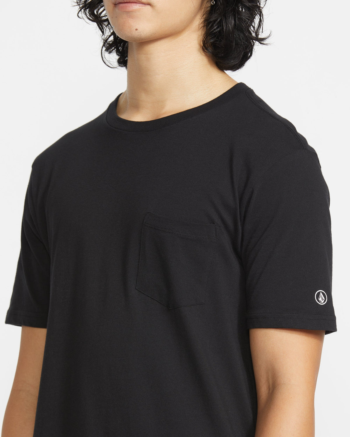Men's Solid Short Sleeve Shirt Pocket Tee