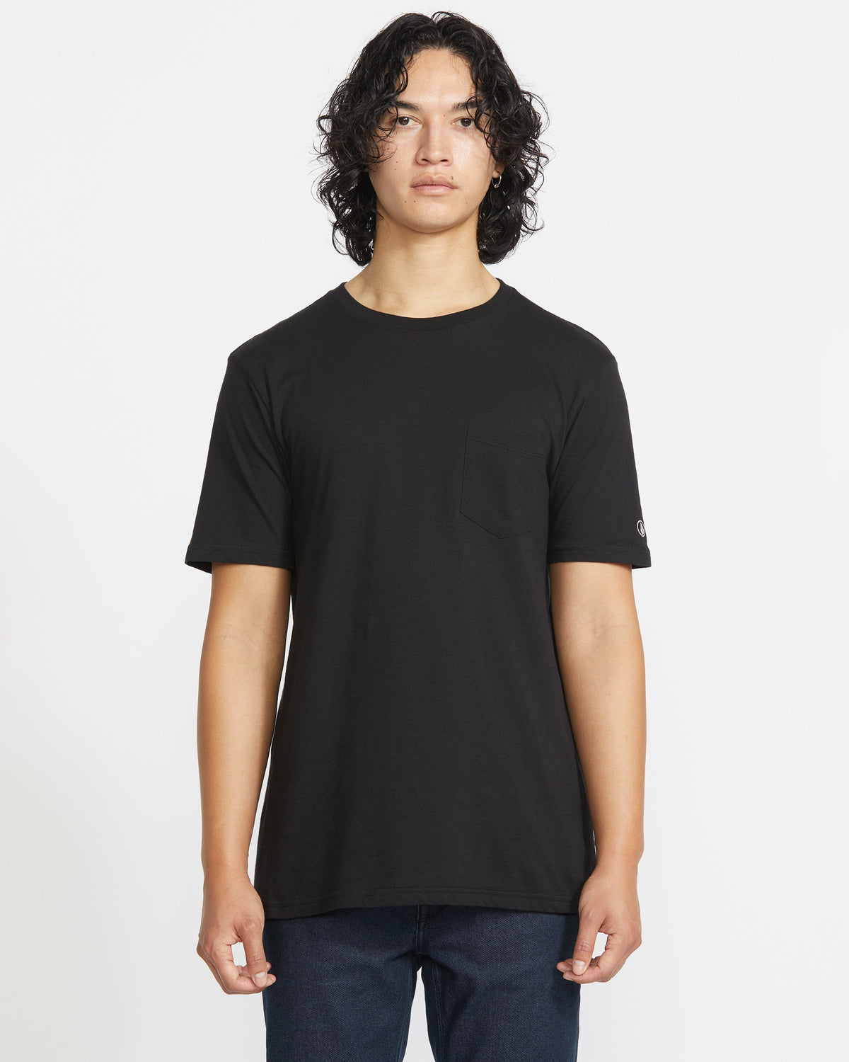 Men's Solid Short Sleeve Shirt Pocket Tee