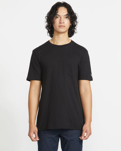 Men's Solid Short Sleeve Shirt Pocket Tee