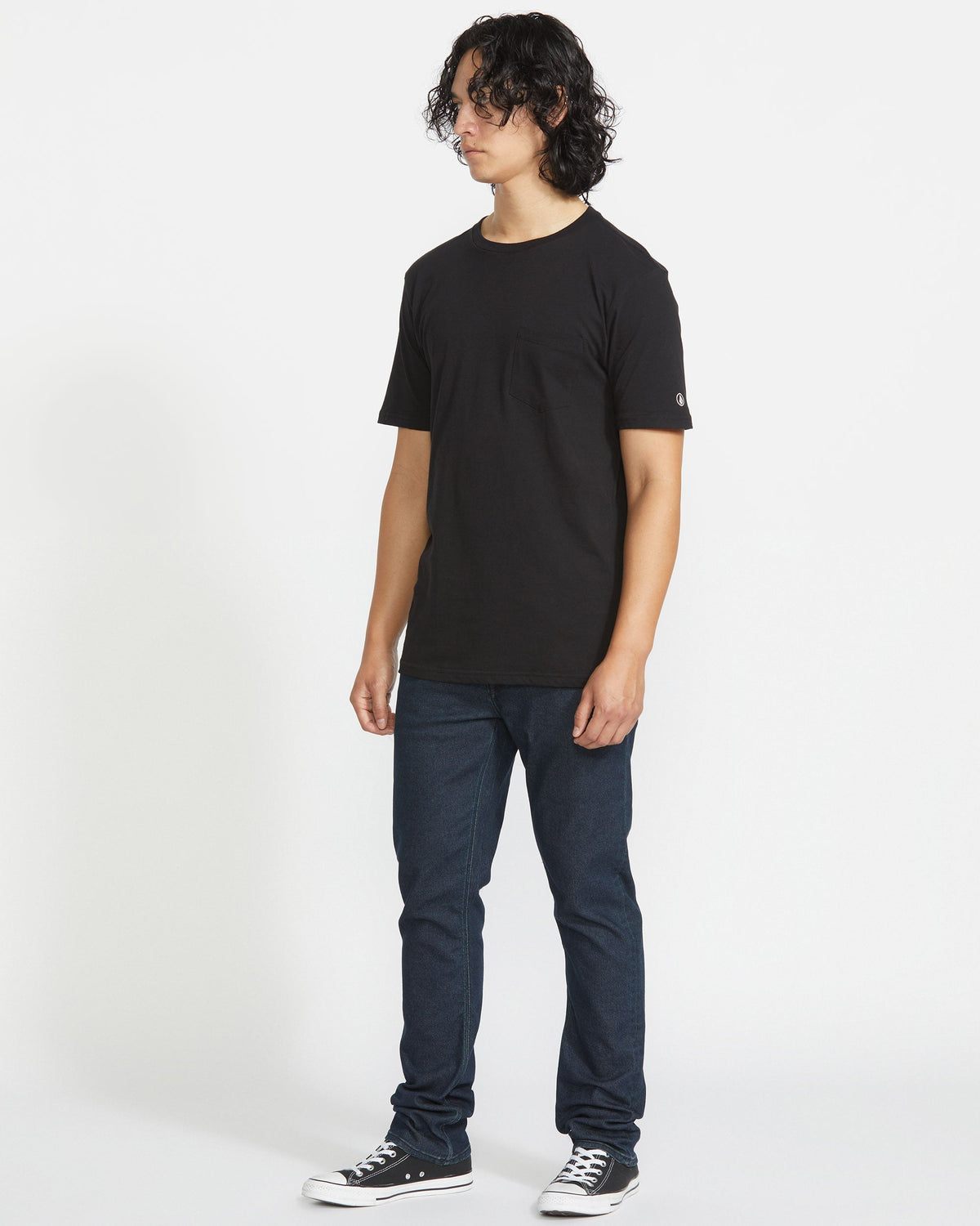 Men's Solid Short Sleeve Shirt Pocket Tee