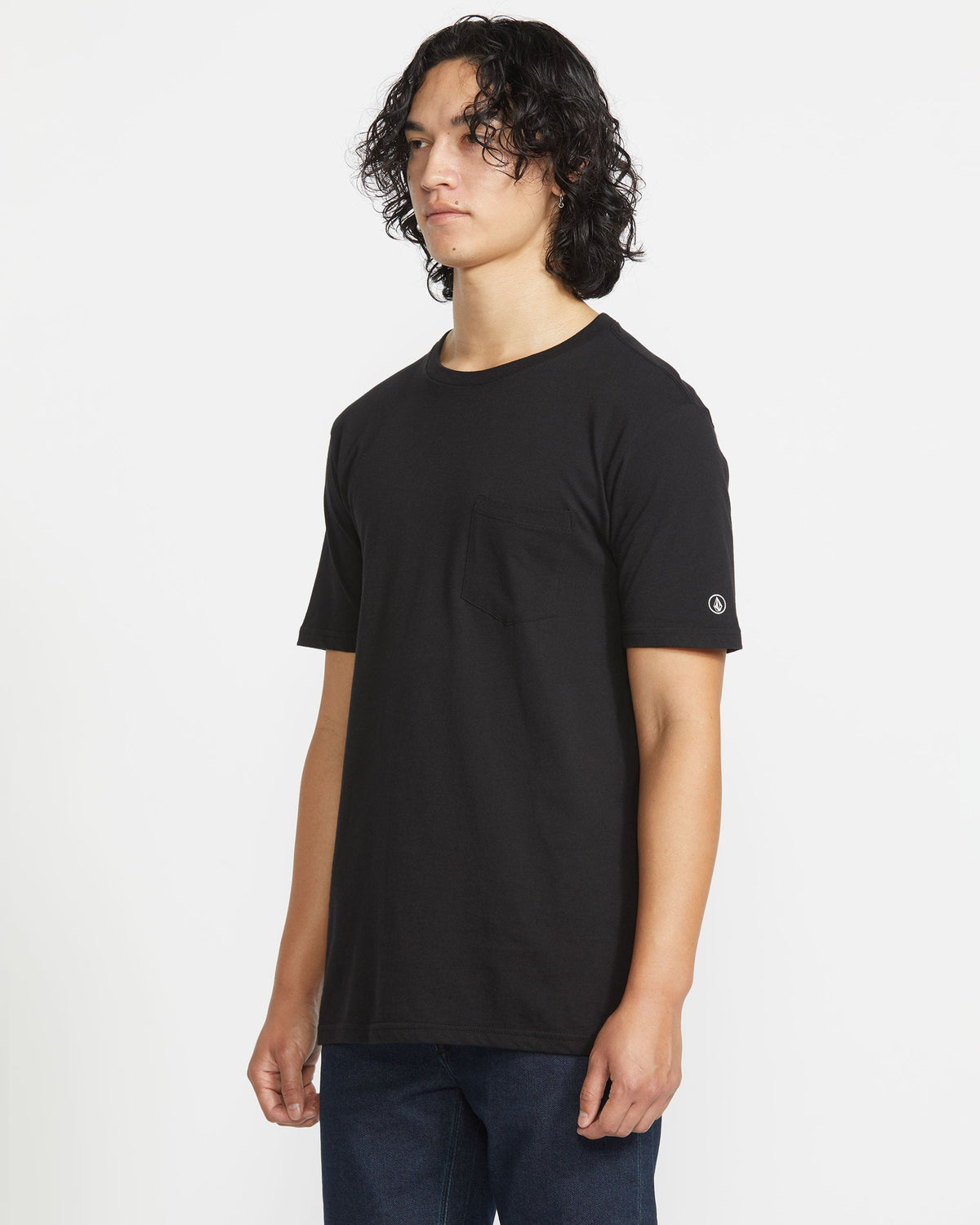 Men's Solid Short Sleeve Shirt Pocket Tee