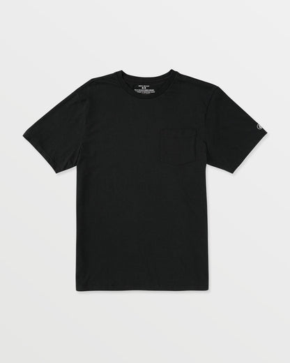 Men's Solid Short Sleeve Shirt Pocket Tee